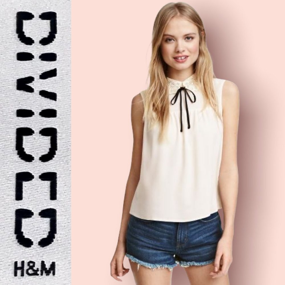 Lace-collared Blouse ▪️ H&M